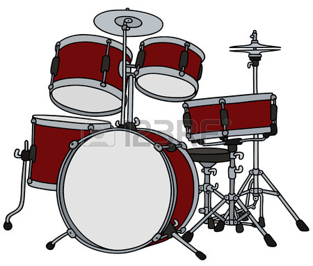 450x382 Hand Drawing Of A Blue Drums Royalty Free Cliparts, Vectors,