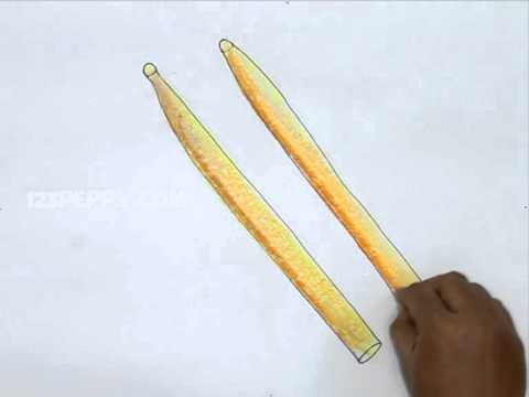 480x360 How To Draw A Drum Sticks
