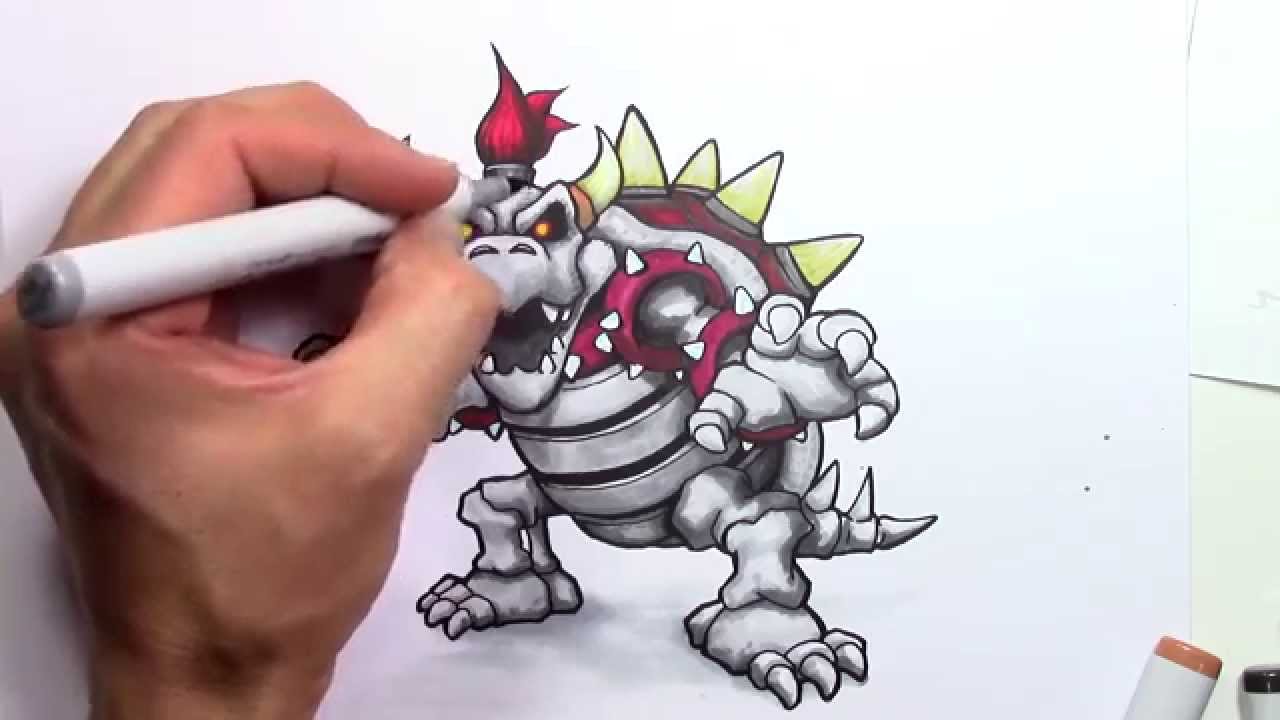 1280x720 How To Draw Dry Bowser