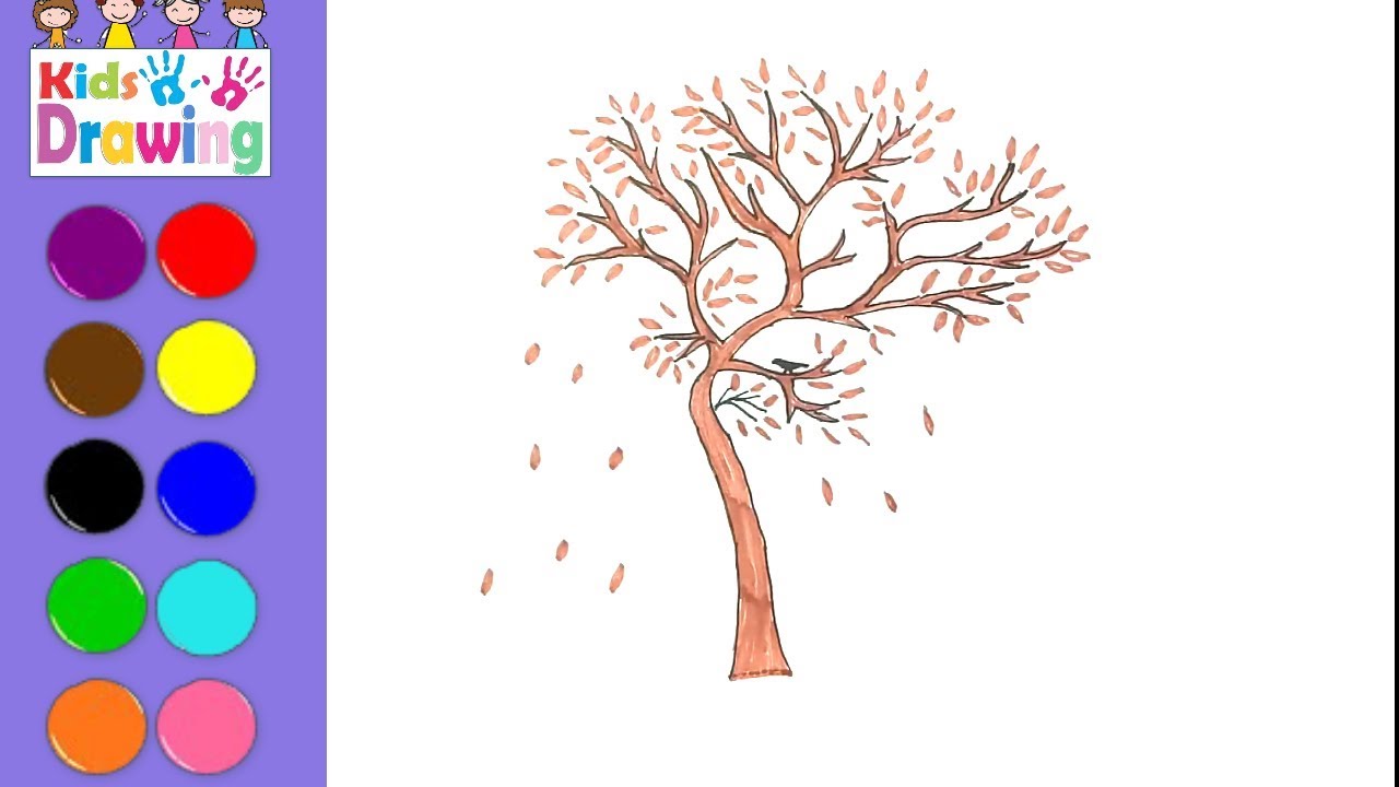 1280x720 How To Draw A Dry Tree Coloring Pages For Kids