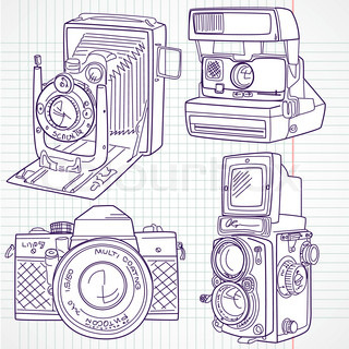 320x320 Stylish Grunge Dslr Camera Illustration Stock Vector Colourbox