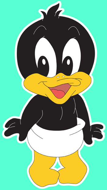 350x620 How To Draw Baby Daffy Duck From Tinytoons Adventures With Easy