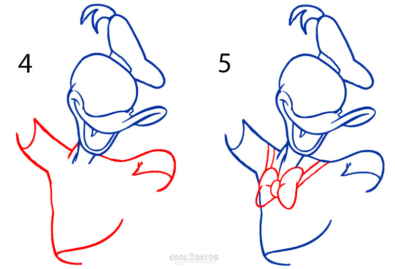 800x544 How To Draw Donald Duck (Step By Step Pictures) Cool2bkids