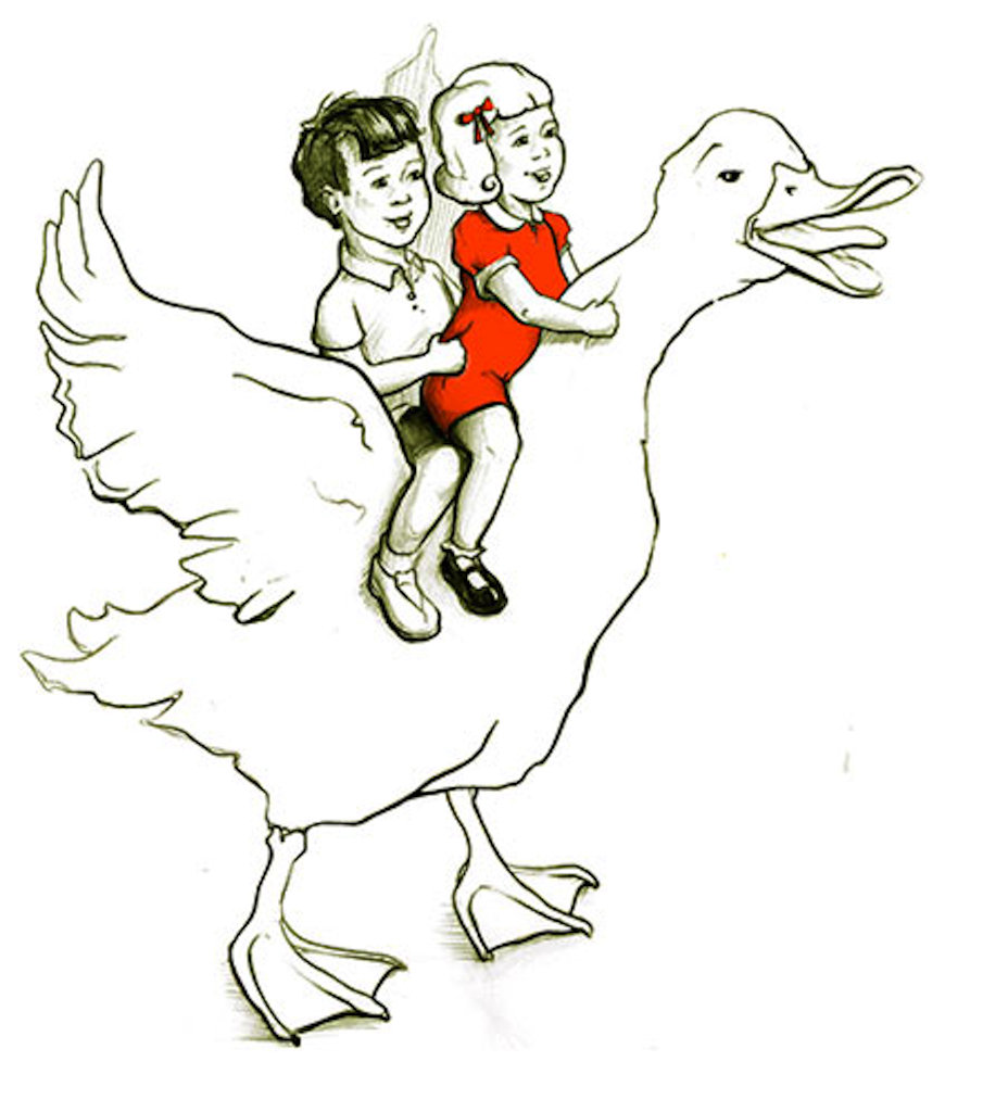 905x1024 New! Kids Riding Duck T Shirt (Men's And Ladies) Kids Eat Crayons