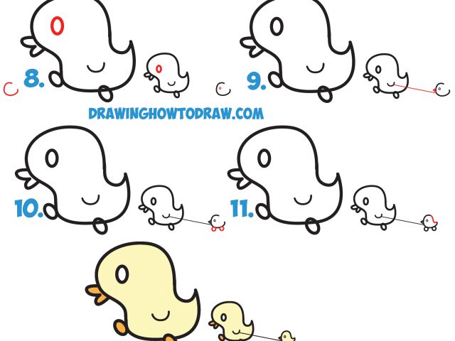640x480 Baby Drawing For Kids How To Draw Cute Kawaii Baby Ducks Cartoon