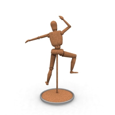 400x400 Drawing Dummy 3d Model