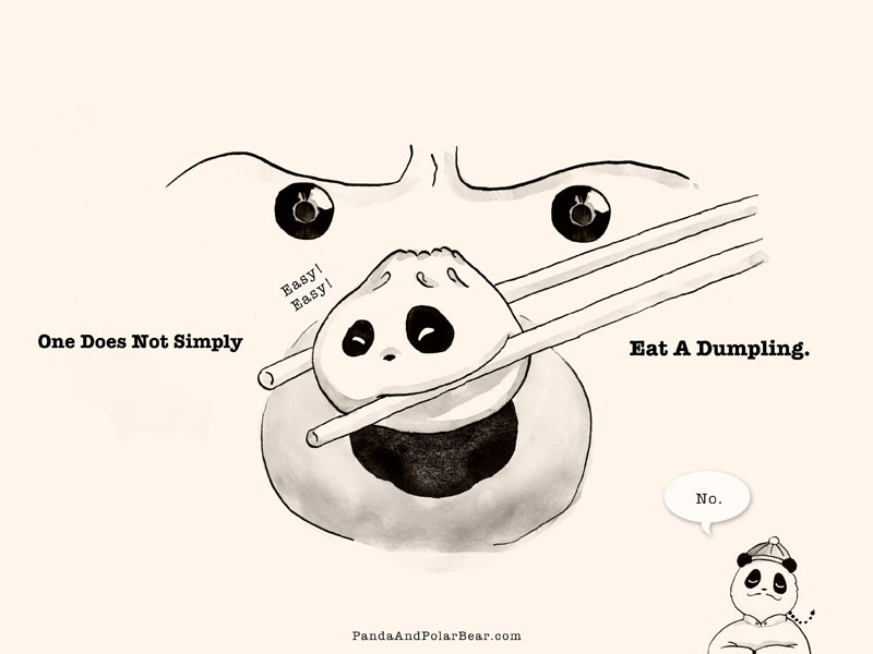 800x600 One Does Not Simply Eat A Dumpling Panda And Polar Bear