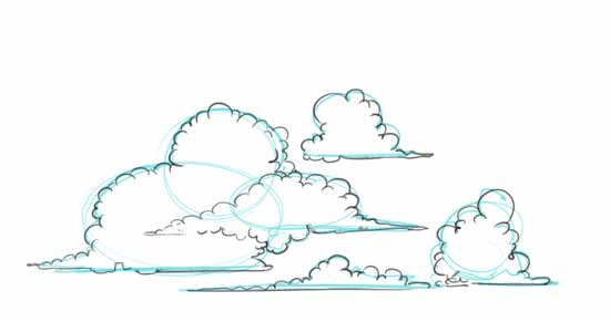 550x291 How To Draw Clouds Step By Step