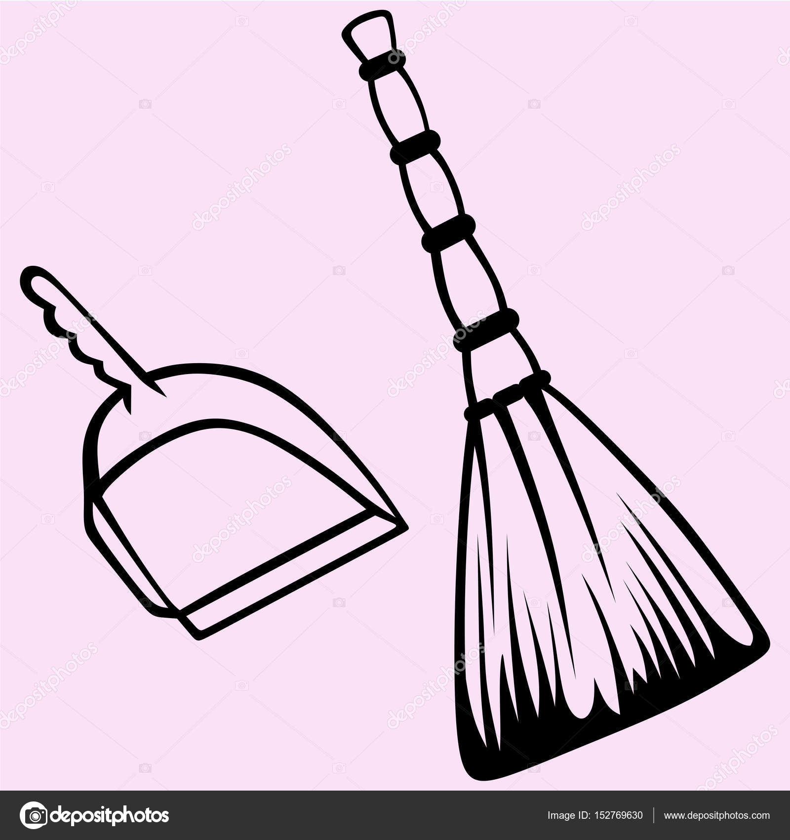 1600x1700 Broom And Dustpan Silhouette Stock Vector Turchenko3560.gmail