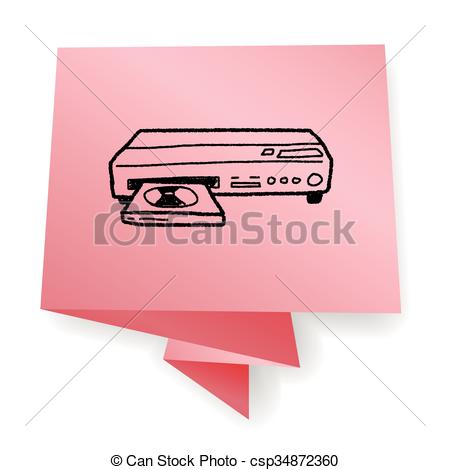 450x470 Dvd Player Doodle Clip Art Vector