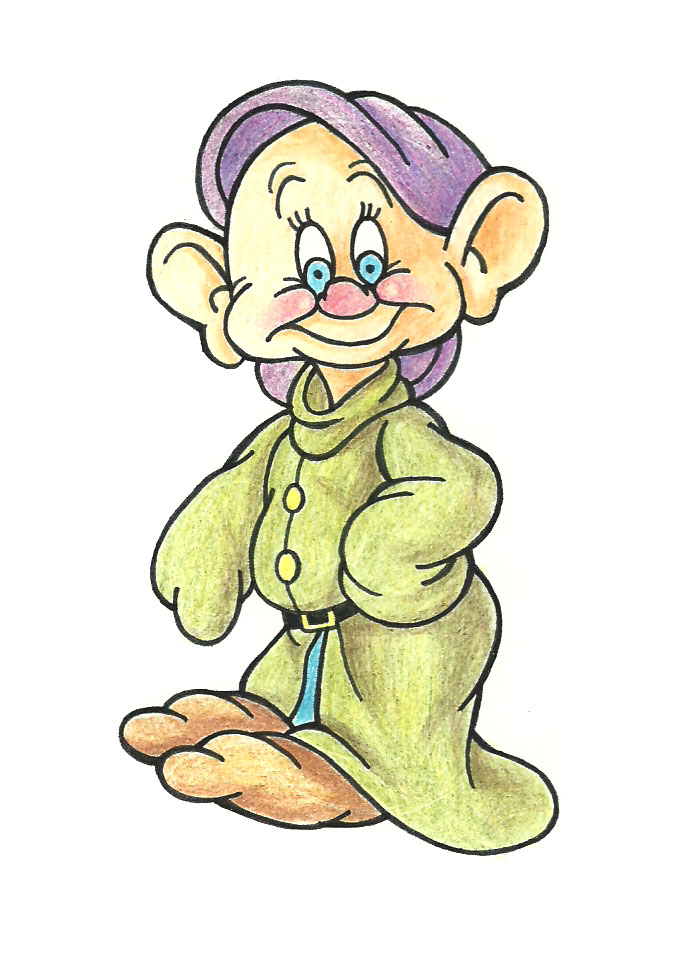 673x967 How To Draw Dopey Dwarf From Disney's Snow White How To Draw