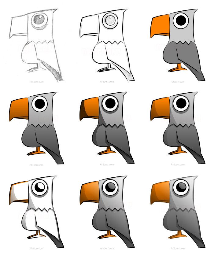 700x834 Now You Know How To Draw A Cool Cartoon Eagle Using A Vector