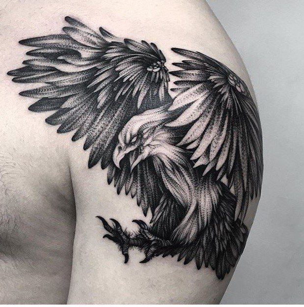 619x625 Cho Eagle Tattoo Phuong Hoang
