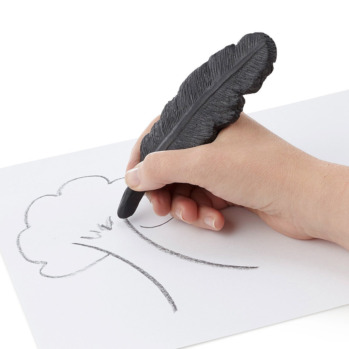 1200x1200 Graphite Eagle Feather Handmade Art Supplies Uncommongoods