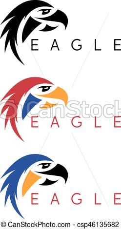 248x470 Simple Colorful Eagles Vector Design Template Set Vector