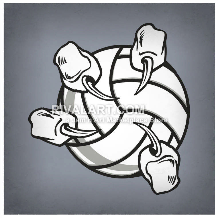 761x761 Volleyball Graphic Talons Eagle Hawks Falcons Graphic