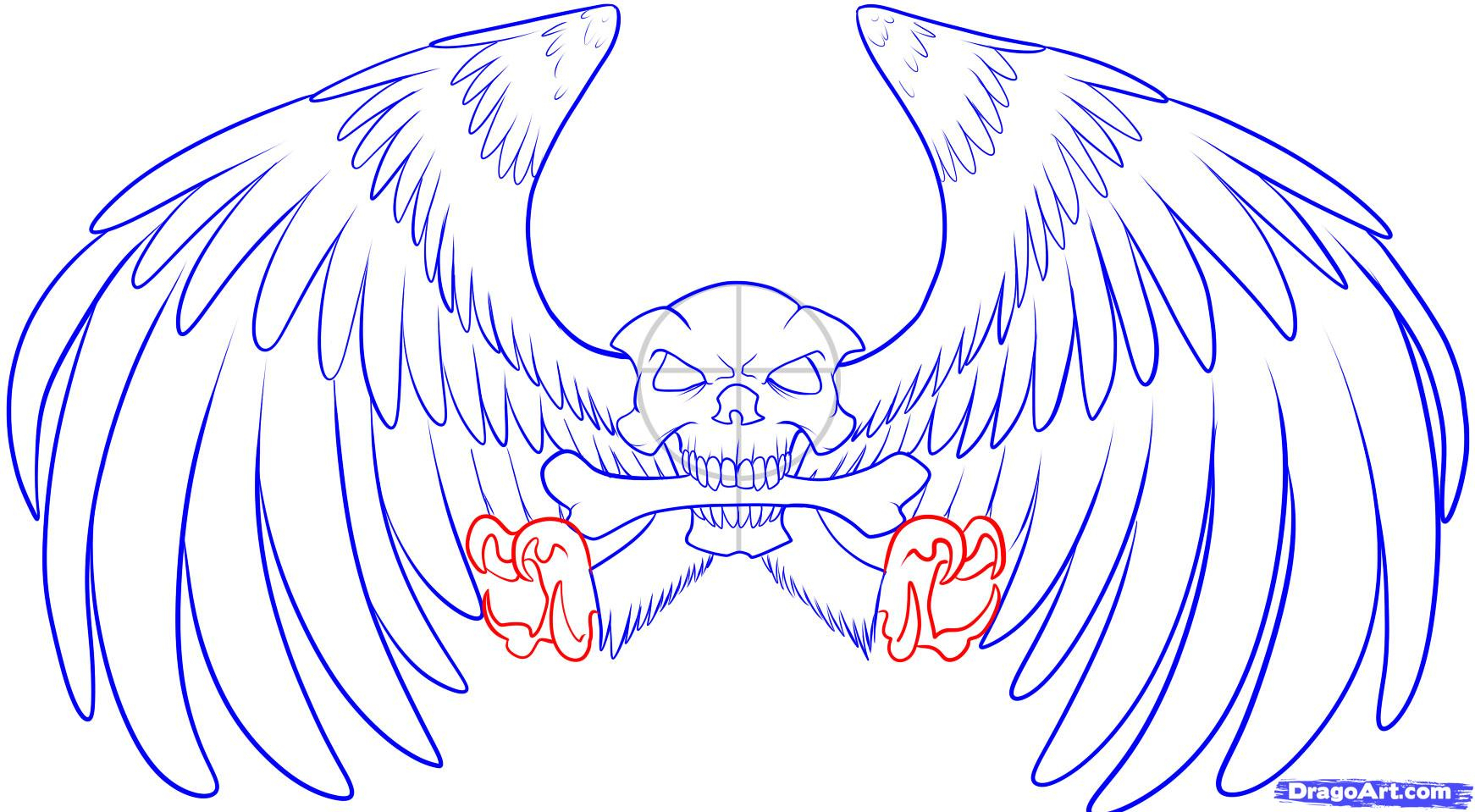 1742x959 How To Draw Eagle Wings Step By Step