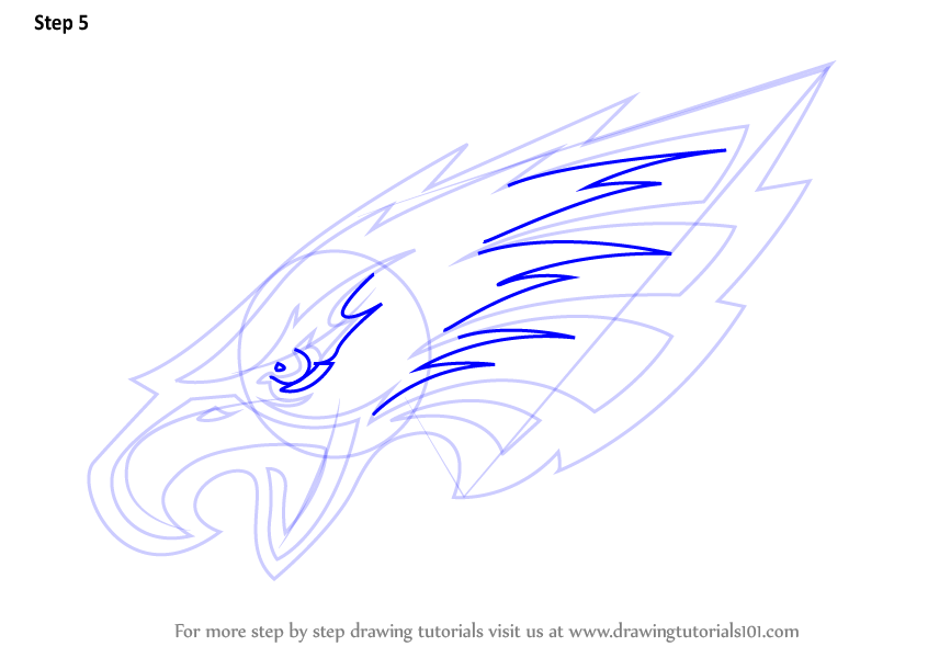 846x600 Learn How To Draw Philadelphia Eagles Logo (Nfl) Step By Step