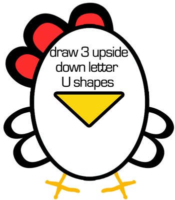 350x399 Easiest Chicken Or Rooster To Draw Ever