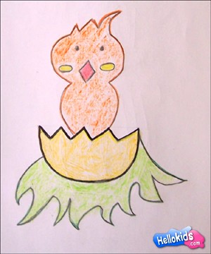 300x360 How To Draw How To Draw An Easter Chick