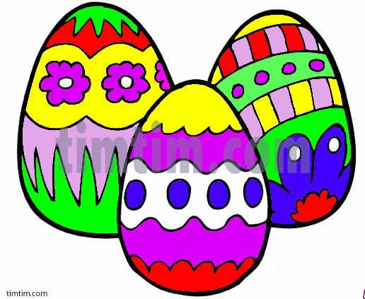 516x423 Free Drawing Of Decorated Easter Eggs 1 From The Category
