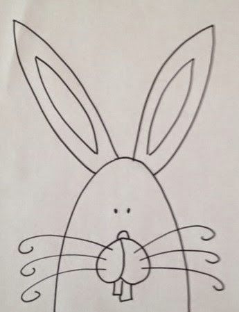 345x449 How Adorable. Simple Artventurous Easter Bunny Drawing