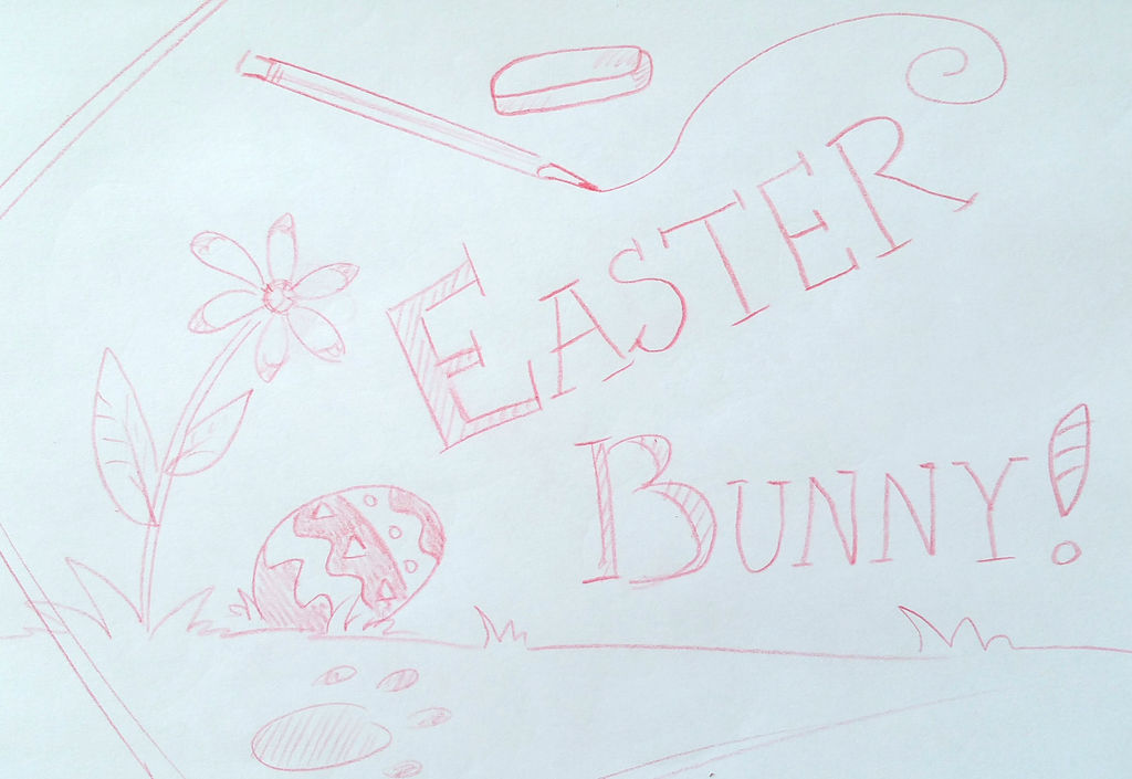1024x705 How To Draw A Cute Easter Bunny!