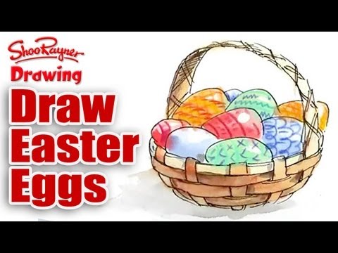 480x360 How To Draw A Basket Of Easter Eggs