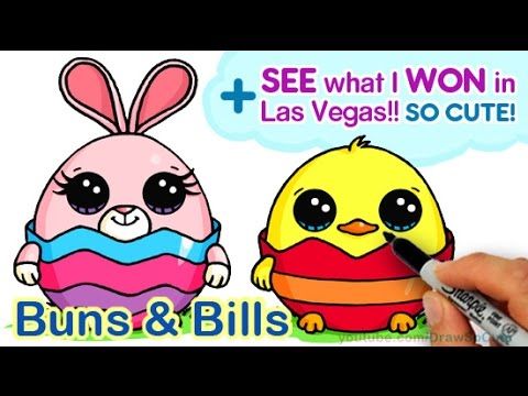 480x360 How To Draw Cute Bunny And Duck Easter Egg Step By Step Spring