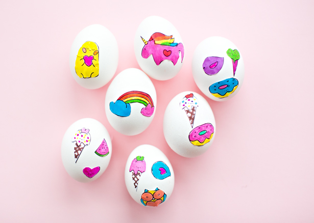 615x438 Cute Easter Egg Sticker Art With Free Printablbe Coloring Page