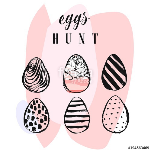 500x500 Hand Drawn Vector Abstract Collage Funny Poster With Realistic