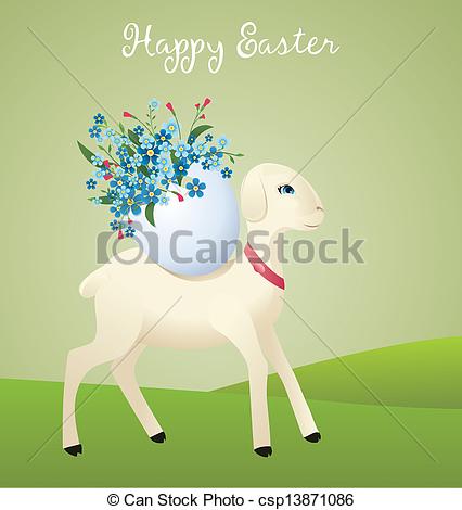 426x470 Easter Lamb Vector
