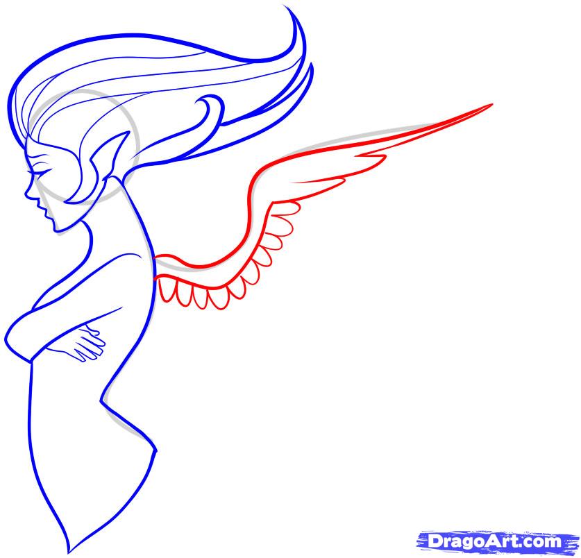837x804 How To Draw Angel Wings Step By Step Easy
