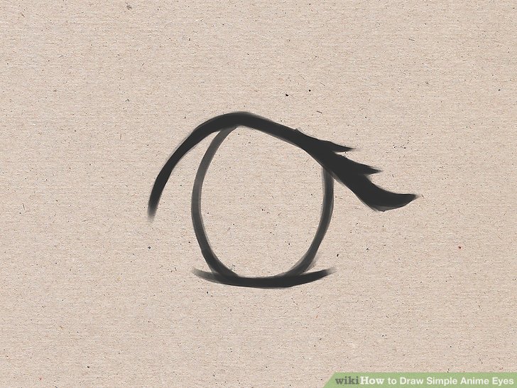 728x546 How To Draw Simple Anime Eyes 5 Steps (With Pictures)