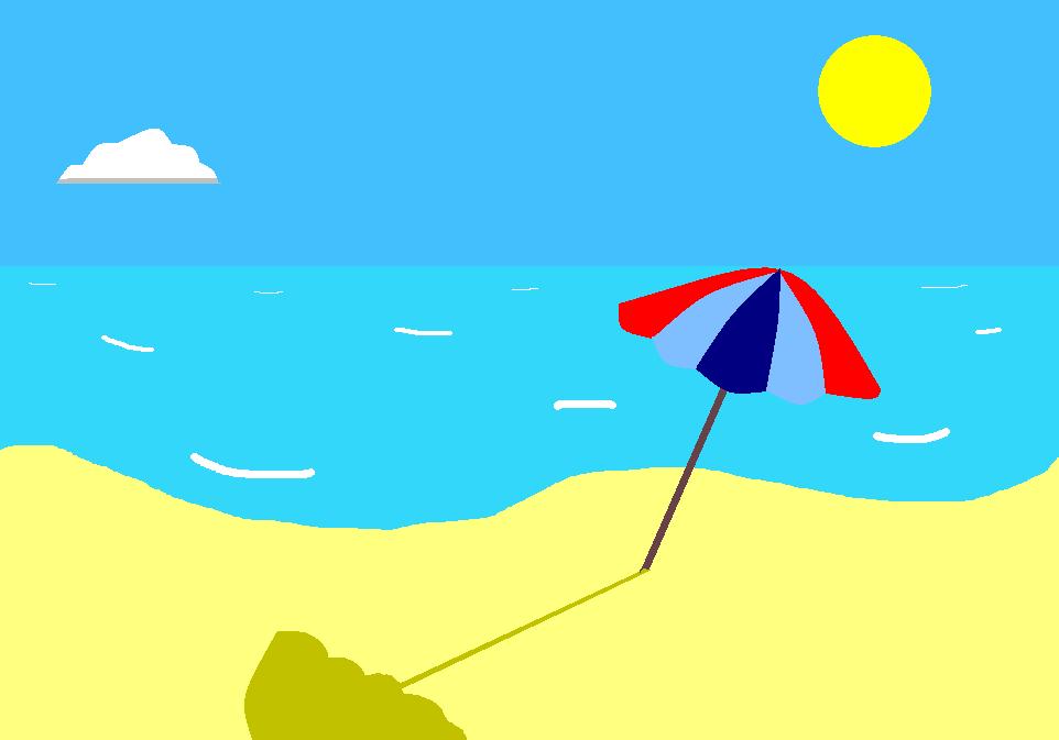 962x673 Simple Beach Drawing By Zylaa