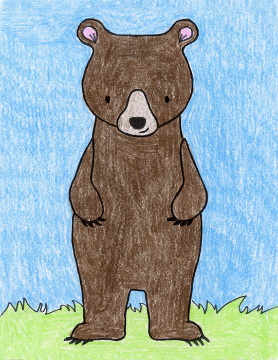 541x700 Draw A Standing Bear