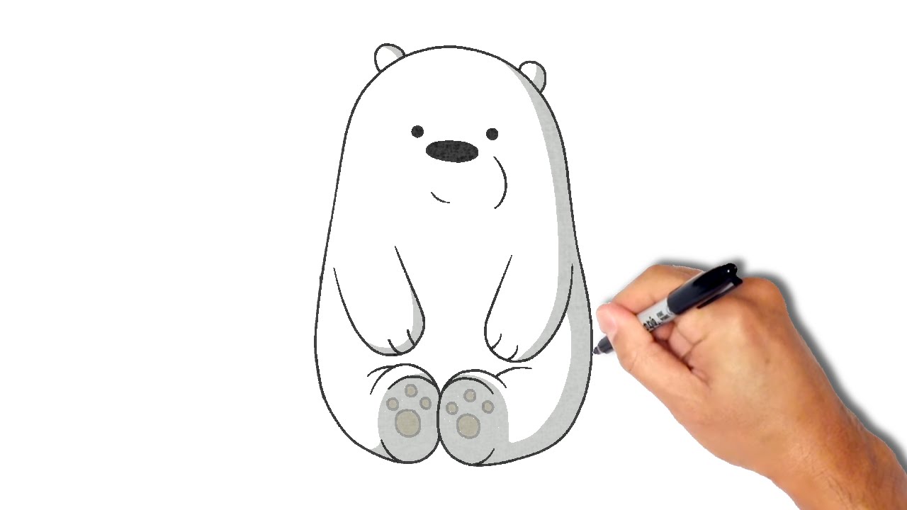 1280x720 How To Draw And Paint Ice Bear [1 Minute]