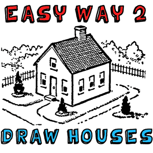 300x300 How To Draw Houses Step By Step Drawing Tutorial With This Easy