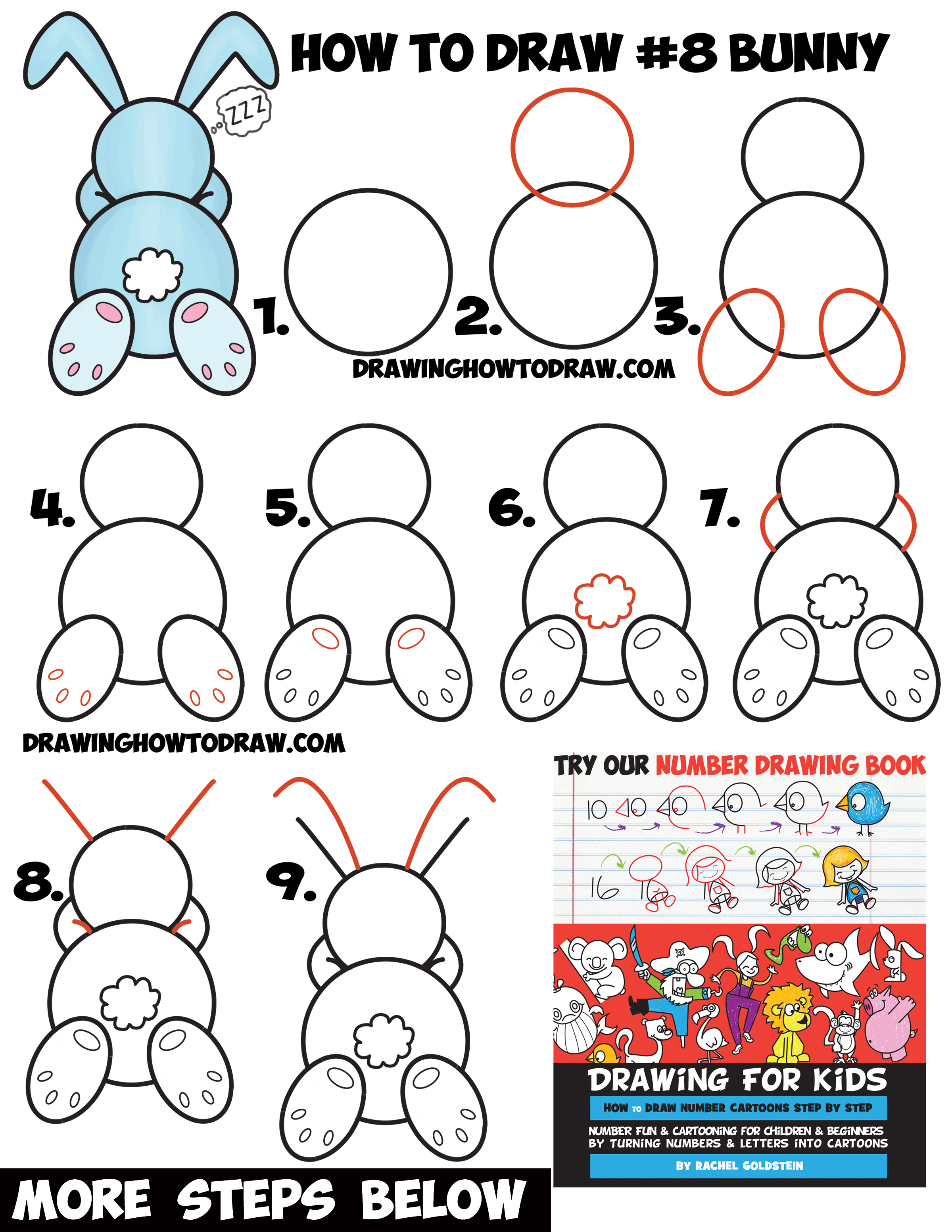 2400x3107 How To Draw A Cute Cartoon Sleeping Bunny Rabbit