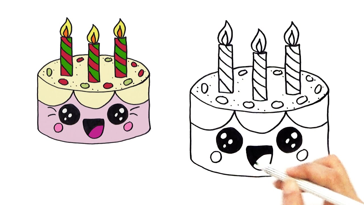 1280x720 How To Draw A Cute Birthday Cake