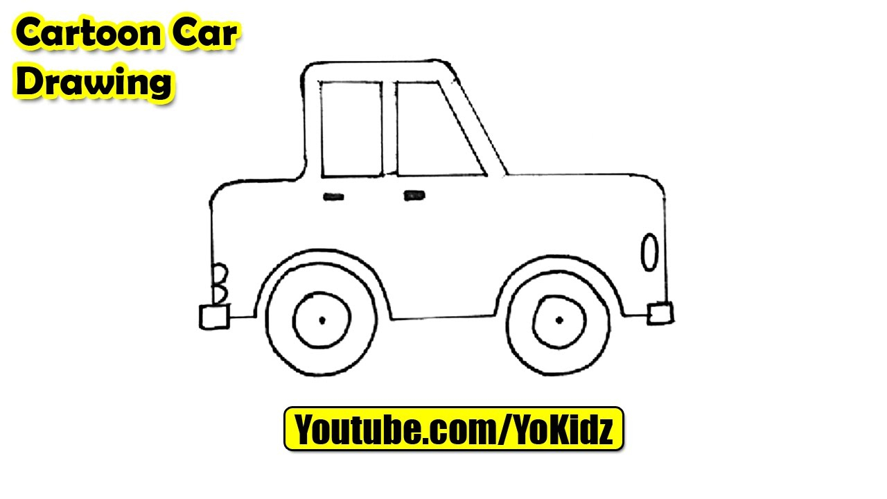 1280x720 Drawing Of A Cartoon Car How To Draw A Cartoon Car Easy