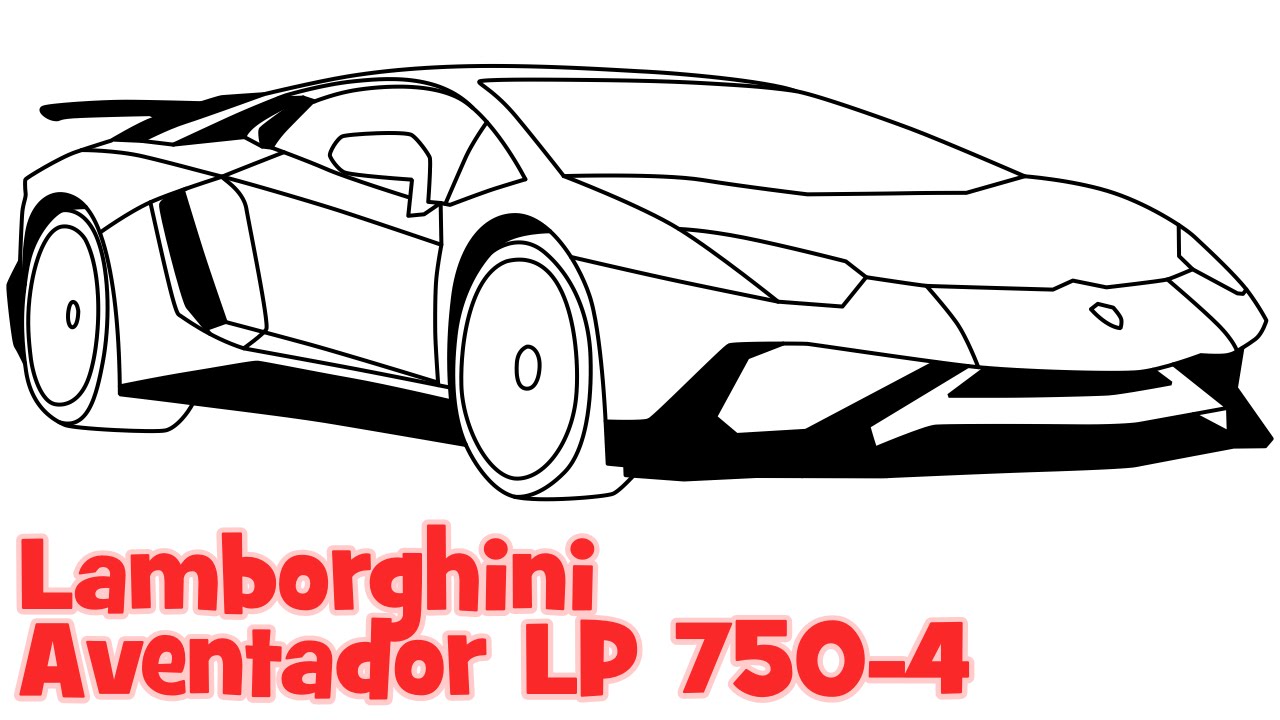 1280x720 How To Draw A Car Lamborghini Aventador Step By Step Easy Drawing