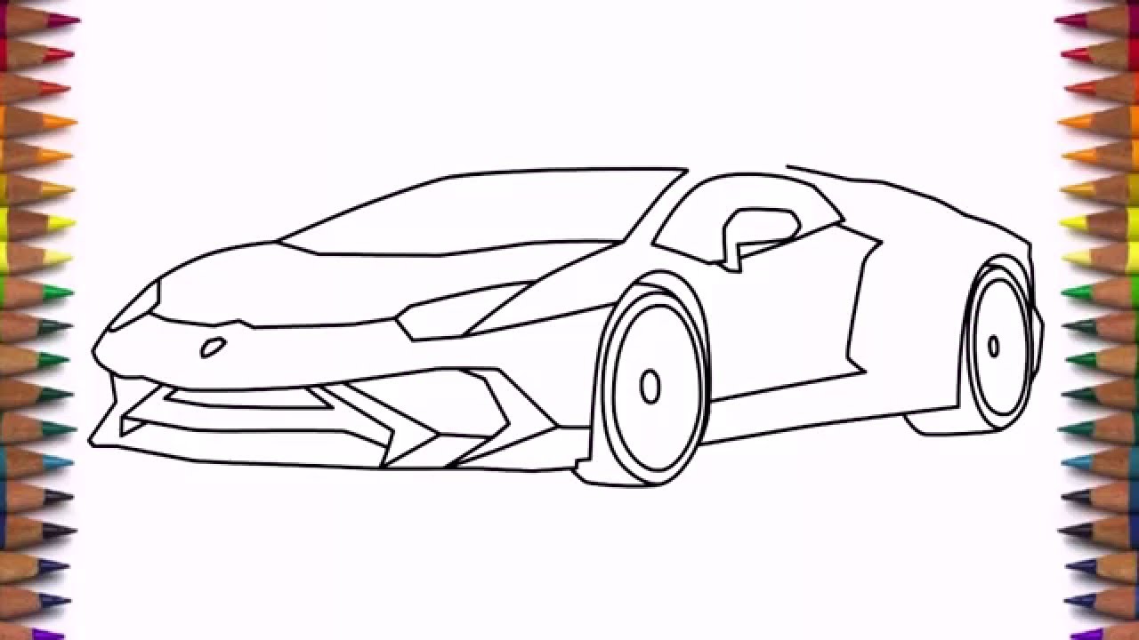 1280x720 How To Draw A Car Lamborghini Aventador Lp 750 4 Step By Step Easy