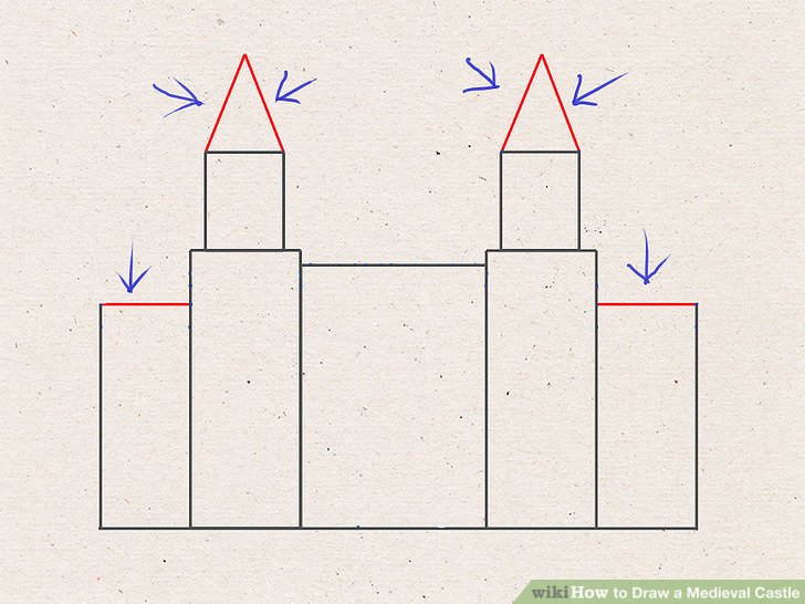 728x546 How To Draw A Medieval Castle 9 Steps (With Pictures)
