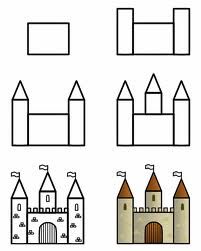 201x251 Step By Step Castle Drawing Ideas For Art Classroom