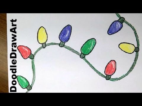 480x360 Drawing How To Draw Cartoon Christmas Lights