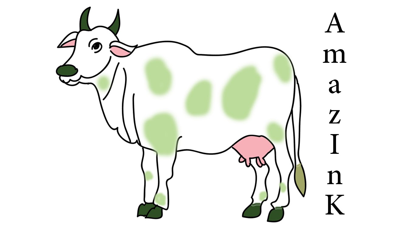 Easy Cow Drawing at GetDrawings