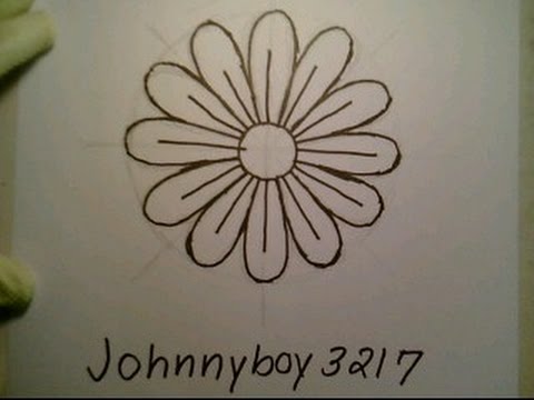 480x360 How To Draw A Daisy Flower Easy For Everyone Como Dibujar Una Flor