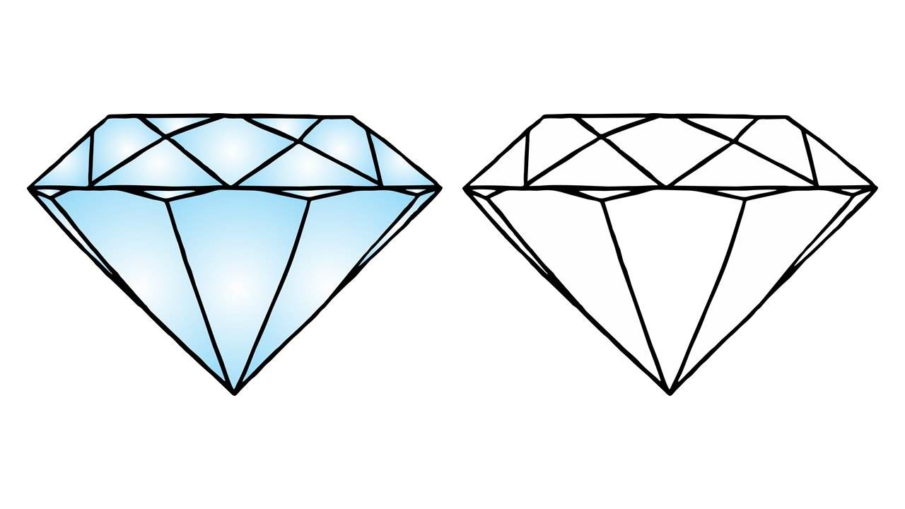 1280x720 How To Draw A Diamond (Easy)