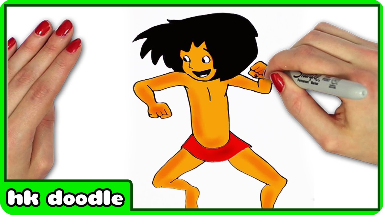 1280x720 How To Draw Mowgli From The Jungle Book Step By Step Drawing